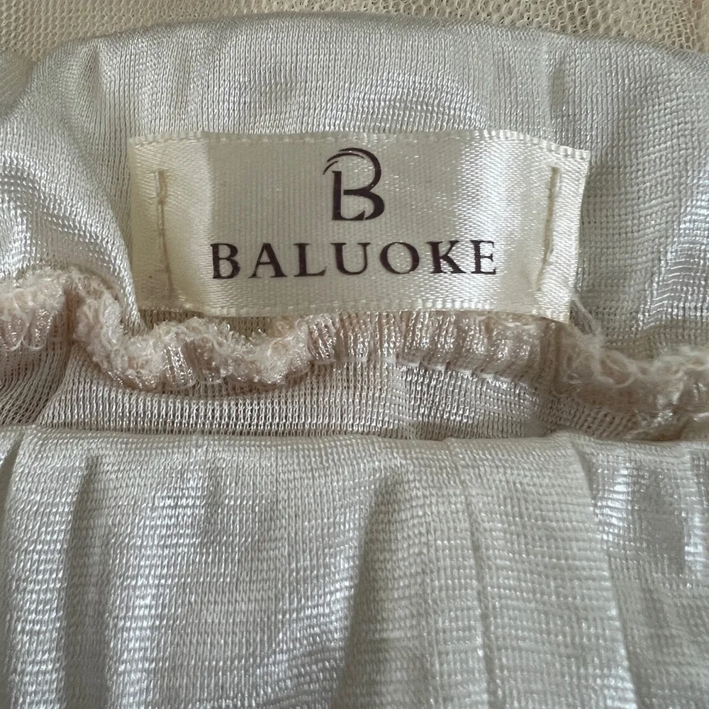 Baluoke Champagne Layered Midi Tulle Tutu‎ Skirt Size Small/Medium
